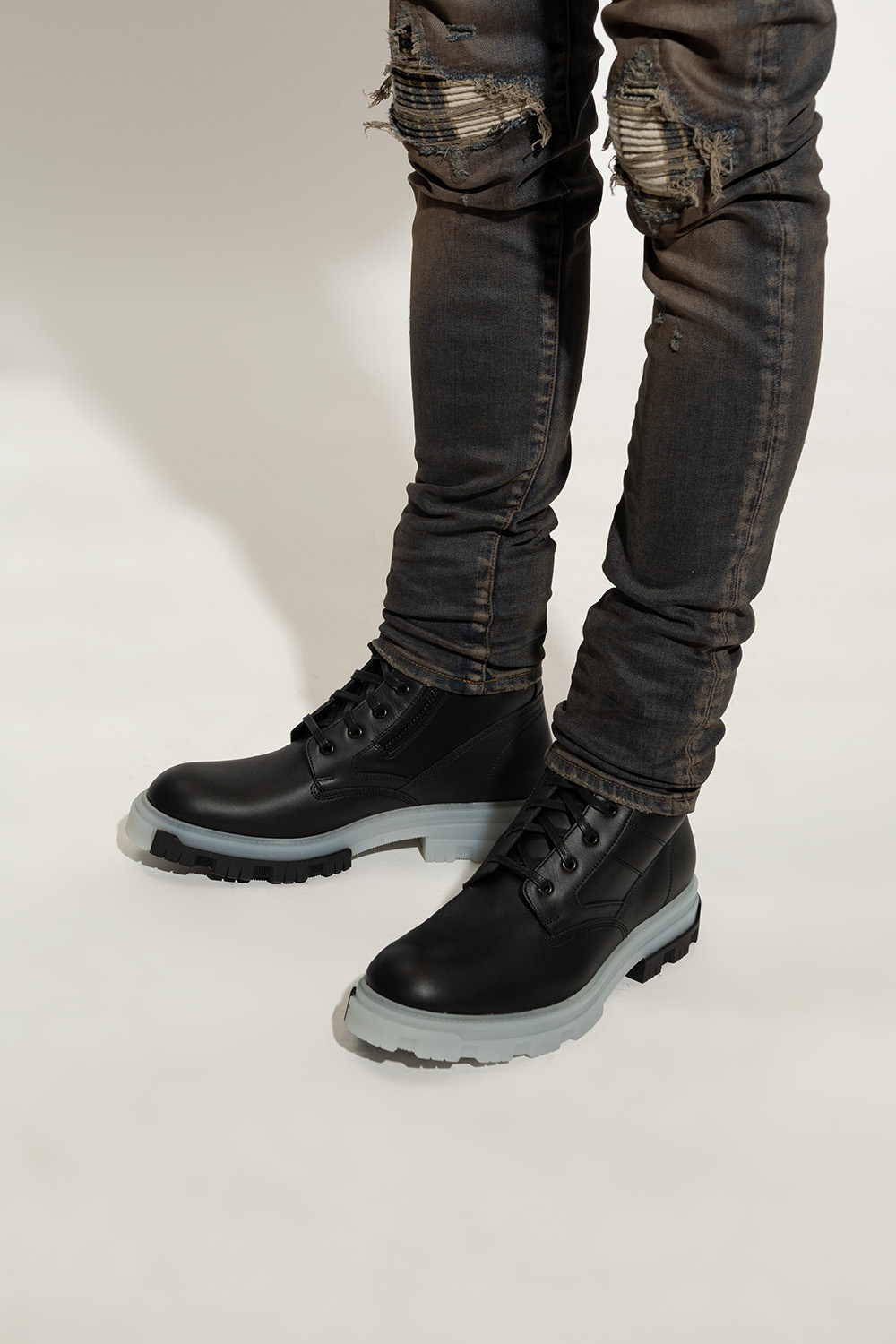 Amiri Leather combat boots | Men's Shoes | Vitkac